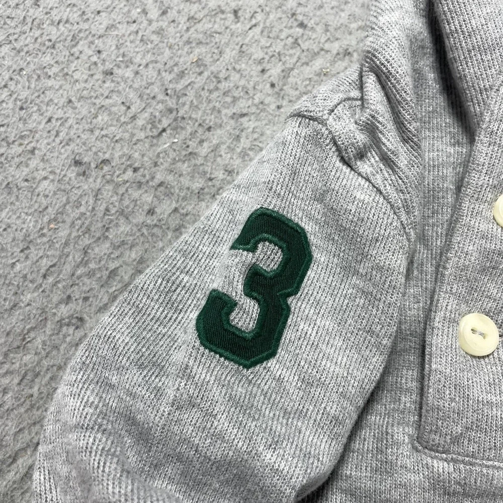Ralph Lauren Coverall Infant Boys 6M Gray Knit Collared Logo Snap One-Piece